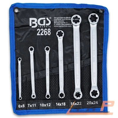 BGS DOPPEL RINGSCHLÜSSEL SATZ E-PROFIL TORX DOPPELRING SCHLÜSSEL 6 TLG 31951439