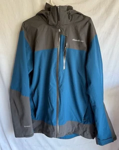 Eddie Bauer Men's Large Blue Gray Jacket Soft Shell - Picture 1 of 6