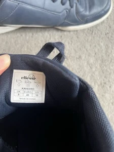 Ellesse Men’s Dark Blue Trainers Used Size EU 43 Size 9 UK - Picture 1 of 6