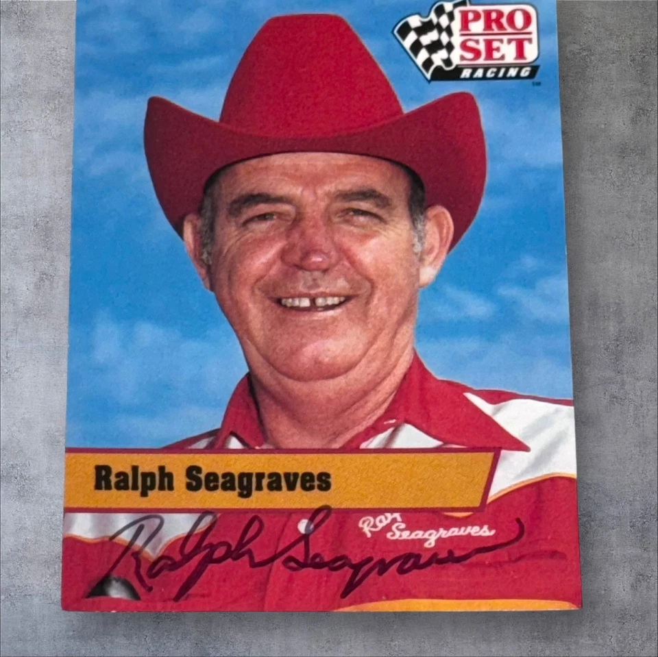 Ralph Seagraves 1991 PRO SET LEGENDS WINSTON RJ REYNOLDS autographed NASCAR card - Image 1 of 1