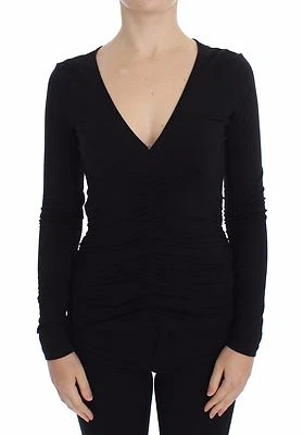 VERSACE JEANS COUTURE VJC Sweater Black Stretch Pullover Top IT40 / XS RRP $330 - Image 1 of 4