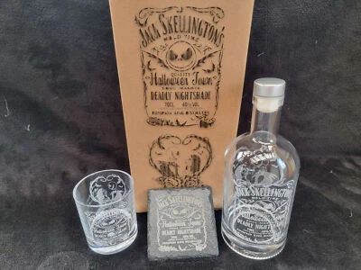 Jack Skellington Nightmare before Christmas glass box sets can be personalised - Image 1 of 4