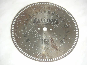 Am wunderschönen Rhein Kalliope Lochrand Platte 19,5cm uhr music box 7 5/8" disc - Bild 1 von 2