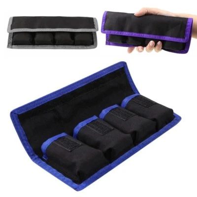 Lithium Battery Bag Holder Case Storage Pouch 4 for Canon LP-E6 NP-FW50 EN-EL15 - Image 1 of 4