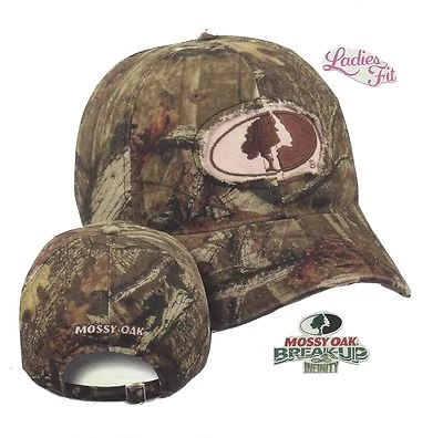 LADIES Mossy Oak INFINITY Camo Camouflage w/embroidered Pink Logo Hunting Hat