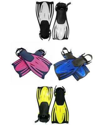 TYPHOON TJET KIDS ADULT FLIPPERS Snorkelling Scuba Diving Travel Adjustable Fins - Image 1 of 4