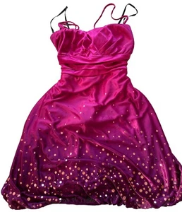 Vintage Speechless Women’s Sz S Mini Pink Dot Dress Bow Halter Y2K Barbie Fairy - Picture 1 of 24