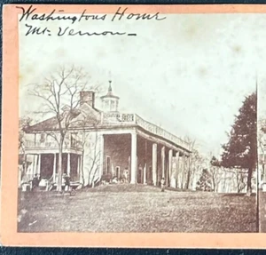 Vintage StereoView Card "Washington's House Mount Vernon" - Picture 1 of 4