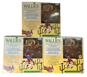 3-Wallies Wallpaper Cutouts Pre-Pasted Rodeo Cowboy Cactus Western Country, New - Picture 1 of 2