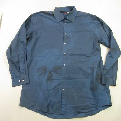 J Ferrar Shirt Mens XL 17 17.5 Long Sleeve Slim Fit Button Front Skull Print - Image 1 of 4