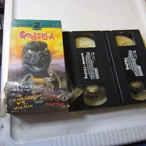 Godzilla VS Megalon And King Of The Monsters Collector 2 Pack VHS free shipping - Picture 1 of 2