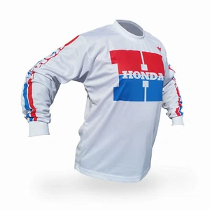 Vintage 80's Style Honda Motocross Jersey MX Enduro AHRMA Motorcycle Enduro - Picture 1 of 2