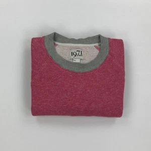 Men's Pink & Light Grey Reiss 1971 Sweatshirt Medium Crewneck Pullover Cotton A - Picture 1 of 10