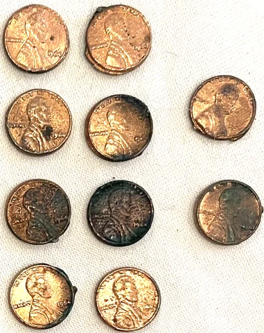 Miniature Penny Lot of 10 1964 Lincoln Memorial Cents Carter Pennies Weird Coin Cover