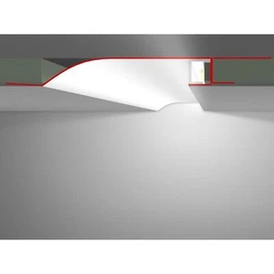 2m LED Drywall profile R10-F with reflector viewing leg for Plasterboard Steel Z - Picture 1 of 8