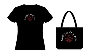Ladies - Kindness is the cure - T-Shirt complete with matching tote bag. - Picture 1 of 4