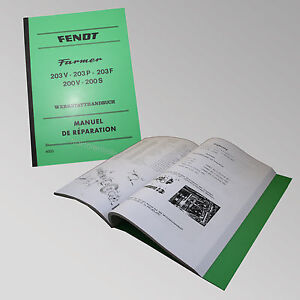 Fendt Werkstatthandbuch Farmer 203V / 203P / 203F / 200V / 200S Schlepper 4000