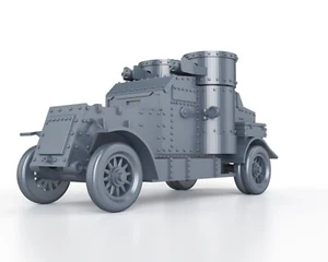 WWI - BRITISH AUSTIN ARMOURED CAR 1919 - 1/56 1/72 1/87 1/100 3D PRINTED - Bild 1 von 5