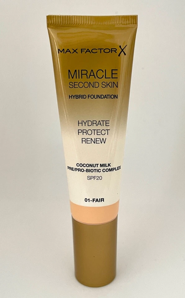Max Factor Miracle Second Skin Hybrid Foundation, 30ml - 01 Fair - Bild 1 von 1