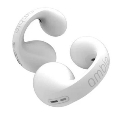 Ambie Sound Ear Cuffs AM-TW01 White Open ear Earphones TypeC Wireless Waterproof - Image 1 of 4