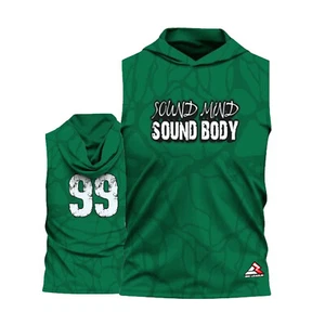 Custom Personalized Sports Hooded Tank Top Jersey - SMSB - 7vs7 Football - Picture 1 of 7