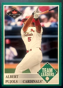 ALBERT PUJOLS 2001 FLEER PLATINUM BASEBALL TEAM LEADER #435 ROOKIE RC CARDINALS - Picture 1 of 2