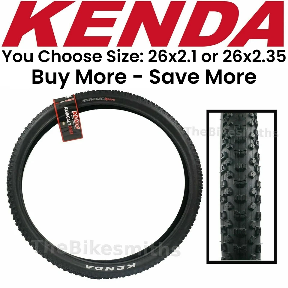 Kenda K1150 Nevegal X Sport 26" Knobby Mountain Bike Tire 26x2.10 or 26x2.35" - Image 1 of 1
