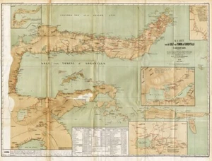 Carte ancienne du golfe de Tomini par Winkler Prins (1878) - Photo 1/1