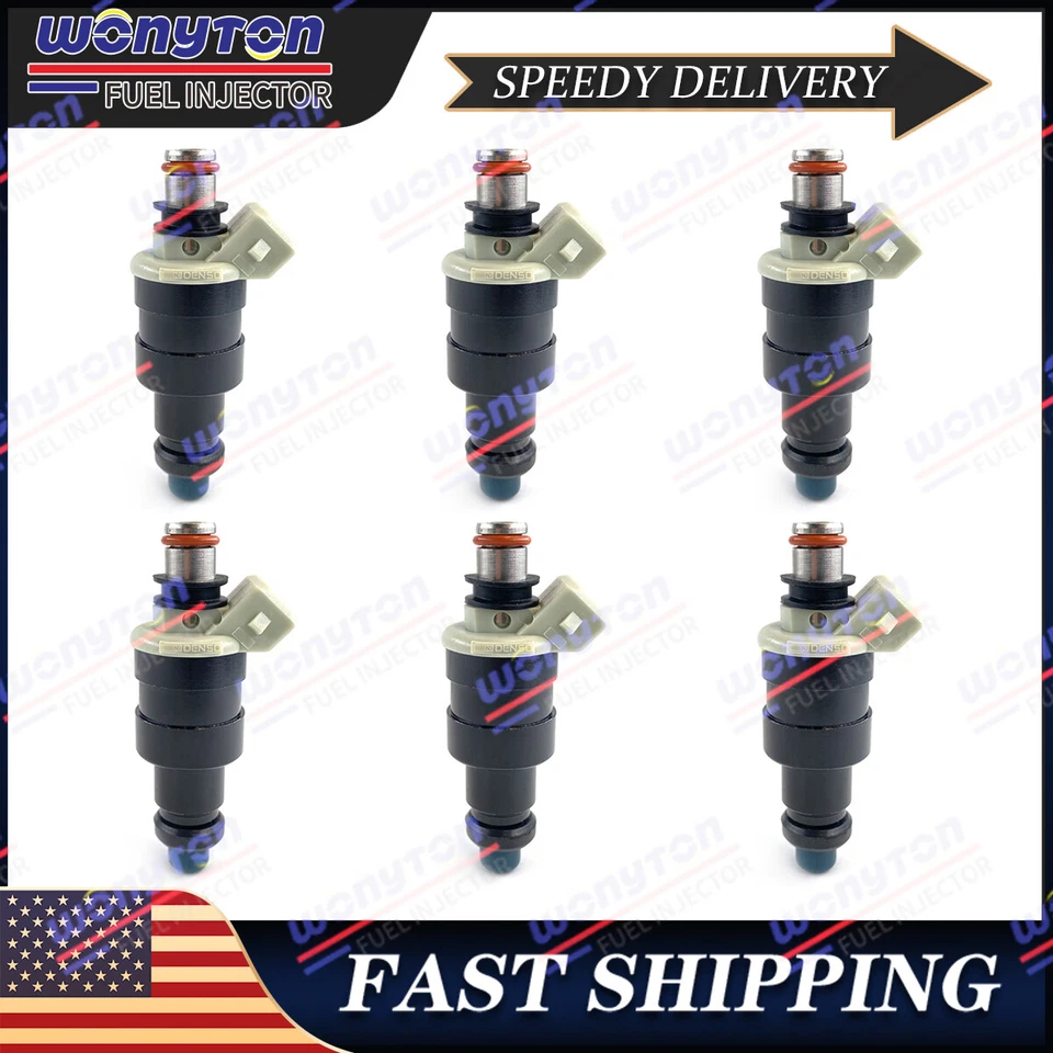 Комплект из 6 оригинальных топливных форсунок DENS* для Toyota Cressida 1980-1988 годов выпуска 2,4/2,8 л - Изображение 1 из 4