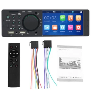 Single 1DIN 4.1"Touch Car SUV Stereo Bluetooth MP5 Player FM Radio AUX USB SD TF - Picture 1 of 22
