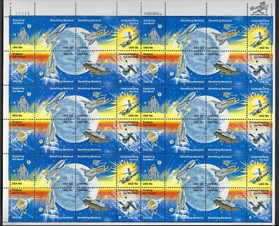 1912-19 MNH sheet of 48, 18-cent Space Achievements stamps - CV 32.00 - Image 1 of 2