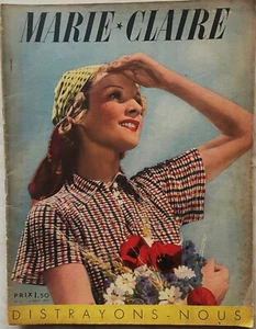 MARIE-CLAIRE n° 23 du 6 Août 1937 (1 ère année) ancienne revue mode chapeau - Picture 1 of 4