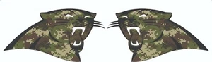 Carolina Panthers Camo Mini Football Helmet Decals - Picture 1 of 2