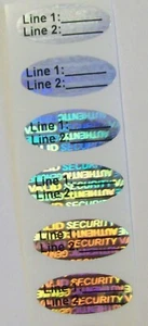 SVOc 100 to 1000 SVAG Oval Customized Product Protection Hologram Label Sticker - Picture 1 of 6
