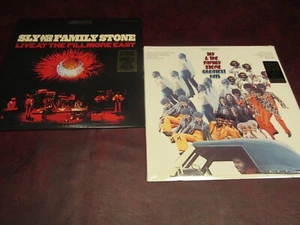 SLY STONE VERIFIED 1ST EDITION HITS EPIC 180GRAM GATEFOLD LP + LIVE FILLMORE LP - Picture 1 of 1