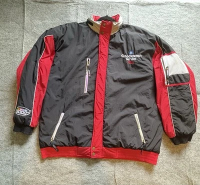 Chaqueta acolchada Dale Earnhardt Goodwrench NASCAR para hombre talla XL negra 2000 calor N Foto 1 de 4