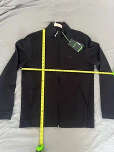New With Tags Hugo Boss Zip Up Sweater  Black Size L - Picture 1 of 4