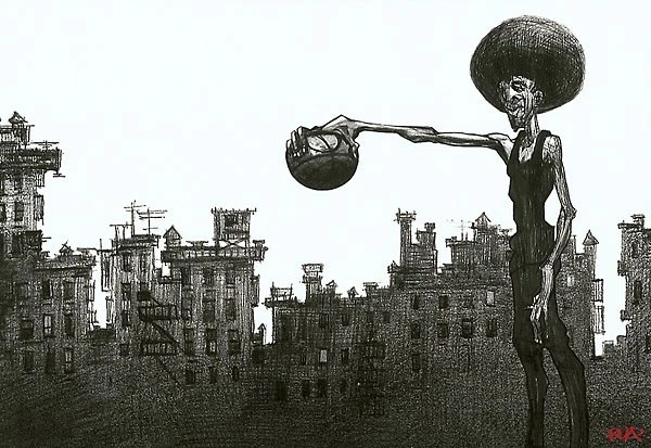 Impresión artística The Baller de Justin Bua 16 x 11 pulgadas Tamaño papel nuevo sin marco Foto 1 de 1