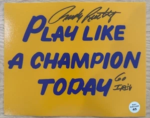 RUDY RUETTIGER SIGNED AUTO 8X10 PLAY LIKE CHAMPION PHOTO GO IRISH AUTOGRAPHED K - Picture 1 of 3