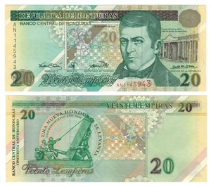 Honduras 20 Lempiras (30.3.2000) - Central Bank Commemorative/p83 UNC - Picture 1 of 3