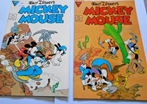 WALT DISNEY  2 X MICKEY MOUSE COMICS 1988 USA PRINTED NO 238 AND 239 - Foto 1 di 3