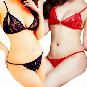 Women's Sexy Lingerie Bra+Underwear Panties Briefs Sleepwear Lace Babydoll✔ - Picture 1 of 16