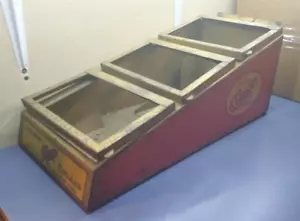 Vintage Eisenlohr's Cinco Cigars Metal Retail Display Case Box - Great Patina - Picture 1 of 14