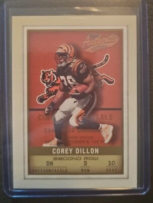 2002 Fleer Authentix Second Row #52 Corey Dillon /250 🔥 🔥 - Image 1 of 2