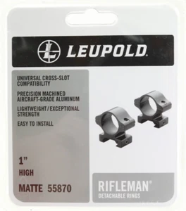 Leupold RIFLEMAN Detachable 1" High Scope Rings MATTE 55870 - Picture 1 of 3