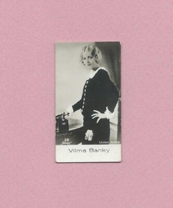 1930's Swedish Cloetta Orn Cacao #28 Vilma Banky