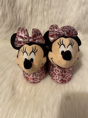 Chinelos Disney Júnior Minnie Mouse Meninas Tamanho 9-10 Rosa Sapato Slip On - Imagem 1 de 4