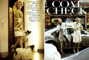 2006 Meisel Gemma Ward Lily Donaldson 10-page MAGAZINE EDITORIAL Coat Check - Picture 1 of 5