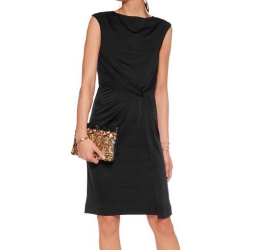 Tory Burch Abito nero Odila avvolgente taglia L