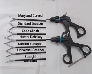Laparoscopic Grasper Scissors Dissectors Detachable Handle Instruments 5mm 330mm - Picture 1 of 11